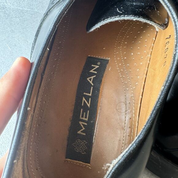 Mezlan Men’s 12 Deer Skin Leather ‘Andrew’ Black Dress Shoes Luxury Oxford main image 7